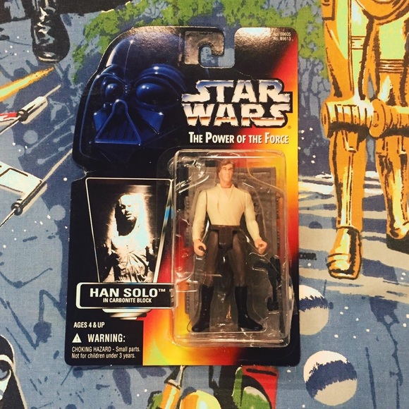 Star Wars Power Of The Force Han Solo in Carbonite Block 1996 RED card DAMAGED - Picture 1 of 3